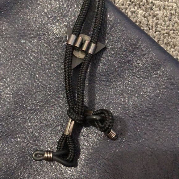 Vuarnet leather pouch vintage retro navy black silver - Picture 6 of 8